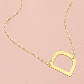 -D- Gold Dipped Monogram Pendant Necklace